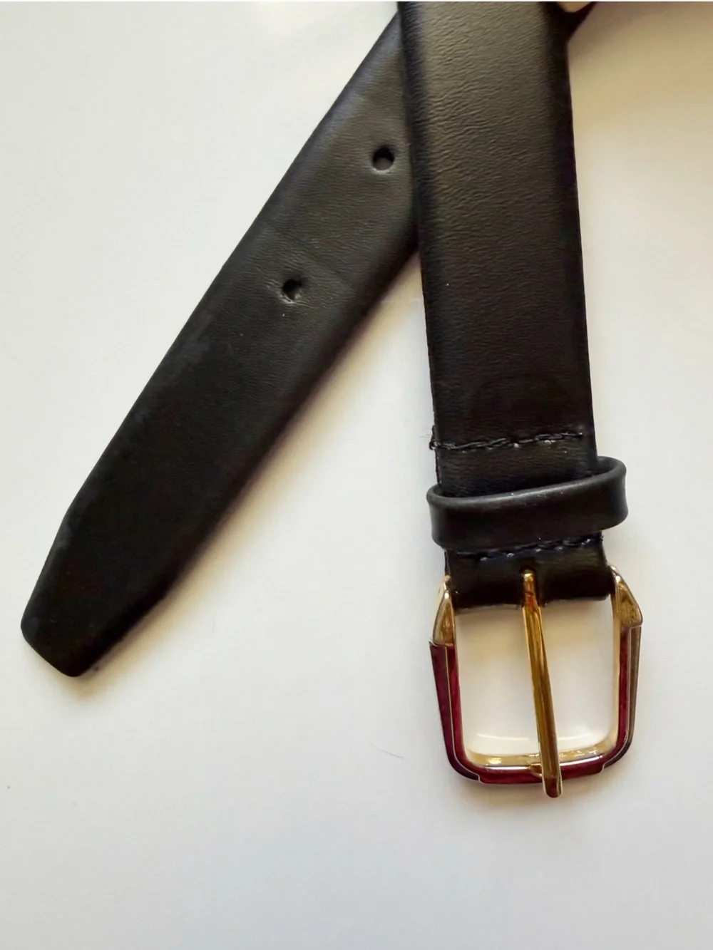 Vintage Christian Dior 1” Leather Belt size 34” 85cm